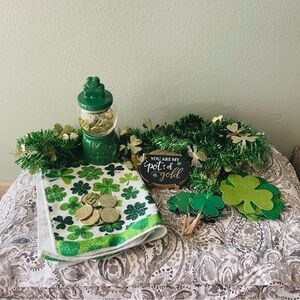 Lot of St. Patrick’s Day Shamrock Green Decor